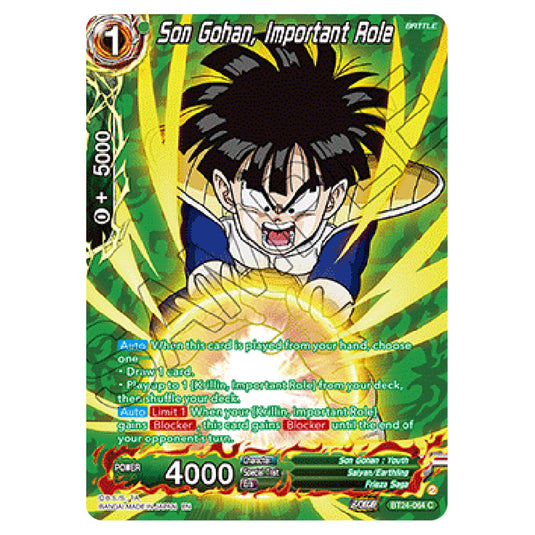 Dragon Ball Super - B24 - Beyond Generations - Son Gohan, Important Role - BT24-064-SPR