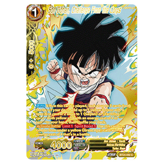 Dragon Ball Super - B24 - Beyond Generations - Son Gohan, Challenge From the Corps - BT24-092_PR02