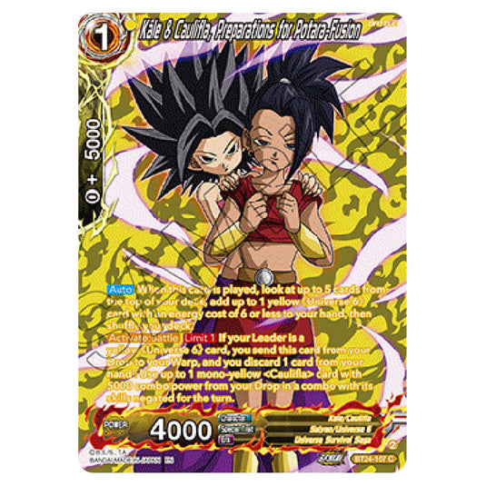 Dragon Ball Super - B24 - Beyond Generations - Kale & Caulifla, Preparations for Potara-Fusion - BT24-107_PR