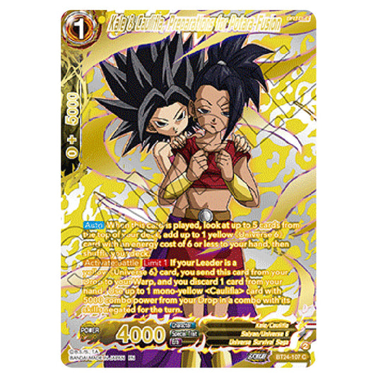 Dragon Ball Super - B24 - Beyond Generations - Kale & Caulifla, Preparations for Potara-Fusion - BT24-107_PR02