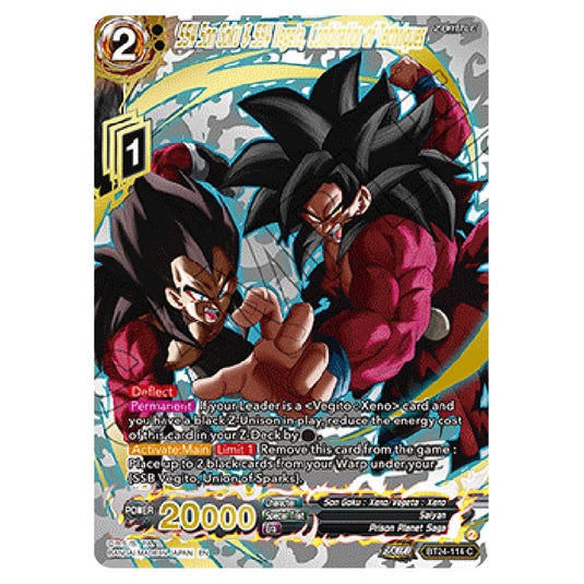 Dragon Ball Super - B24 - Beyond Generations - SS4 Son Goku & SS4 Vegeta, Combination of Techniques - BT24-114_PR02