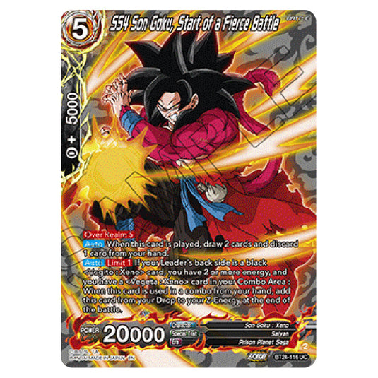 Dragon Ball Super - B24 - Beyond Generations - SS4 Son Goku, Start of a Fierce Battle - BT24-116_PR