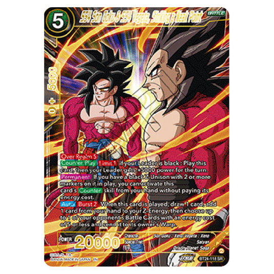 Dragon Ball Super - B24 - Beyond Generations - SS4 Son Goku & SS4 Vegeta, Striking a Weak Point - BT24-118