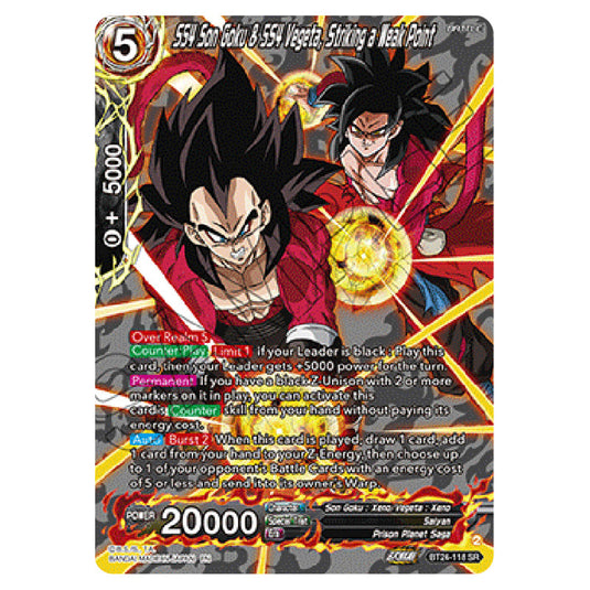 Dragon Ball Super - B24 - Beyond Generations - SS4 Son Goku & SS4 Vegeta, Striking a Weak Point - BT24-118_PR02