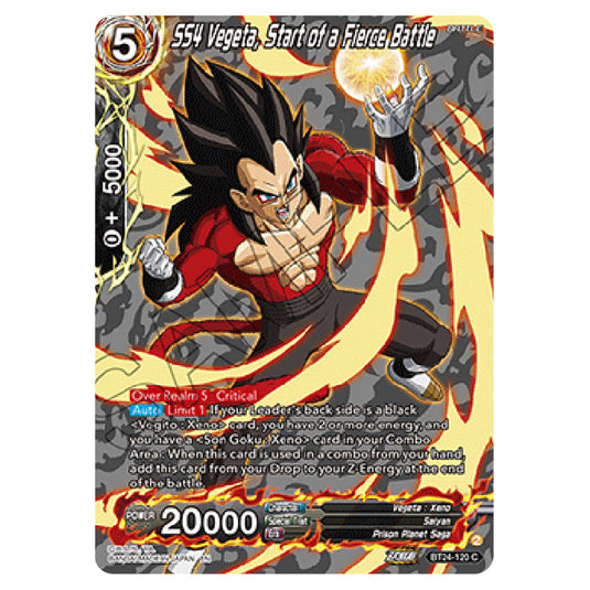 Dragon Ball Super - B24 - Beyond Generations - SS4 Vegeta, Start of a Fierce Battle - BT24-120_PR