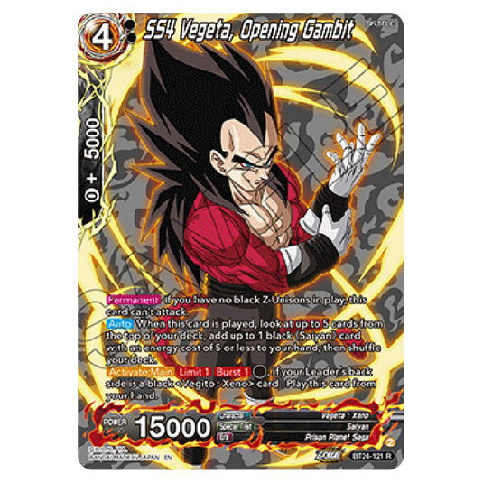 Dragon Ball Super - B24 - Beyond Generations - SS4 Vegeta, Opening Gambit - BT24-121_PR