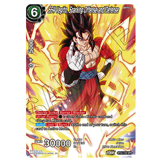 Dragon Ball Super - B24 - Beyond Generations - SS4 Vegito, Sparking Offense and Defense - BT24-122_PR