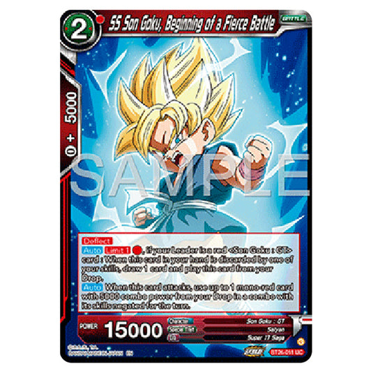 Dragon Ball Super - B26 - Ultimate Advent - SS Son Goku, Beginning of a Fierce Battle - BT26-011