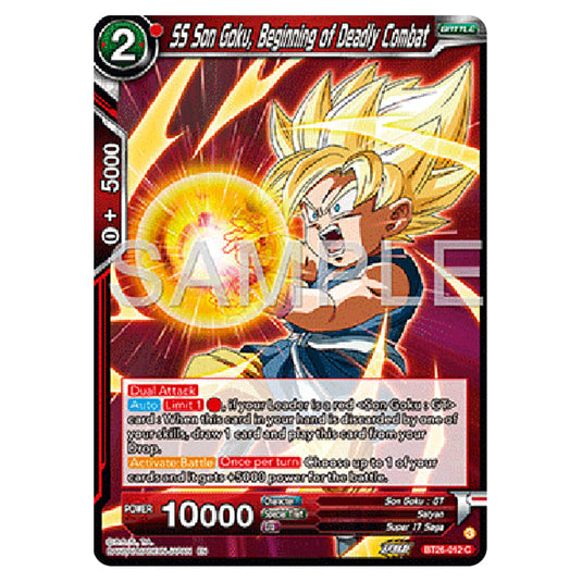 Dragon Ball Super - B26 - Ultimate Advent - SS Son Goku, Beginning of Deadly Combat - BT26-012