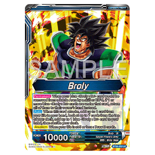 Dragon Ball Super - B26 - Ultimate Advent - BrolySS Broly, Full-Power Explosion - BT26-032