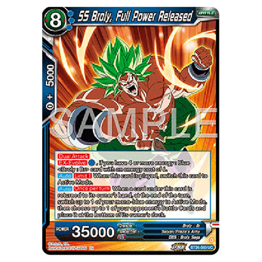 Dragon Ball Super - B26 - Ultimate Advent - SS Broly, Full Power Released - BT26-050