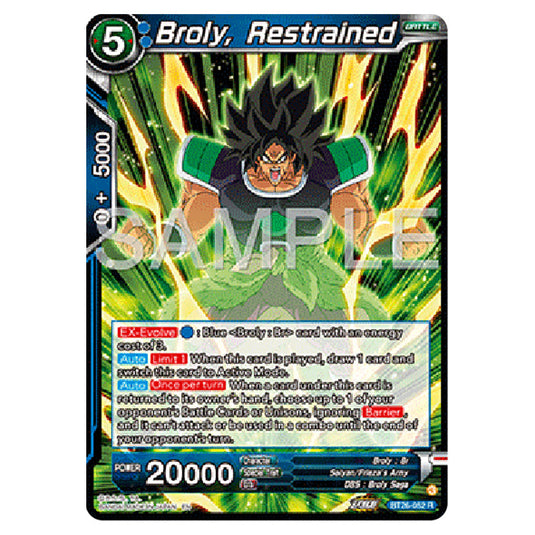 Dragon Ball Super - B26 - Ultimate Advent - Broly, Restrained - BT26-052