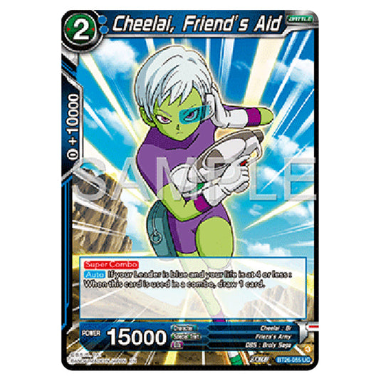 Dragon Ball Super - B26 - Ultimate Advent - Cheelai, Friend’s Aid - BT26-055