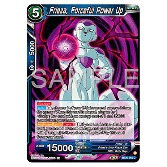 Dragon Ball Super - B26 - Ultimate Advent - Frieza, Forceful Power Up - BT26-056