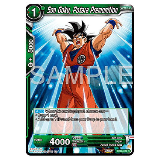 Dragon Ball Super - B26 - Ultimate Advent - Son Goku, Potara Premonition - BT26-070