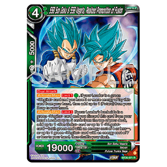 Dragon Ball Super - B26 - Ultimate Advent - SSB Son Goku & SSB Vegeta, Realized Premonition of Fusion - BT26-071