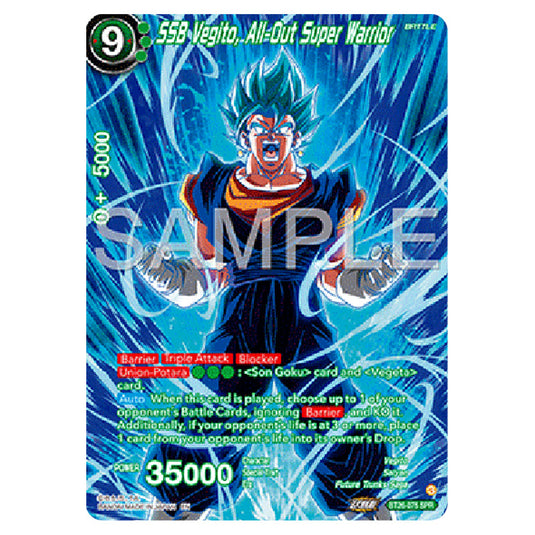 Dragon Ball Super - B26 - Ultimate Advent - SSB Vegito, All-Out Super Warrior - BT26-075a