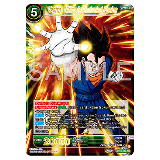 Dragon Ball Super - B26 - Ultimate Advent - Vegito, Ultimate Unrivaled Fusion - BT26-076