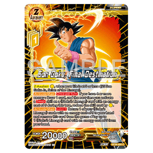 Dragon Ball Super - B26 - Ultimate Advent - Son Goku, Final Destination - BT26-092