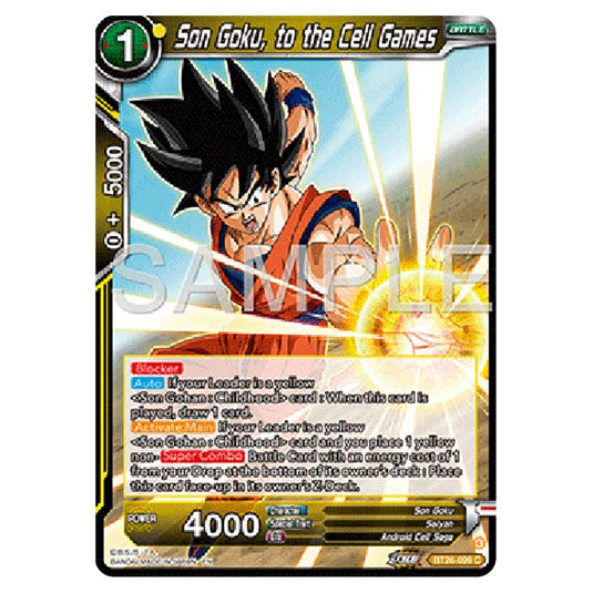 Dragon Ball Super - B26 - Ultimate Advent - Son Goku, to the Cell Games - BT26-099