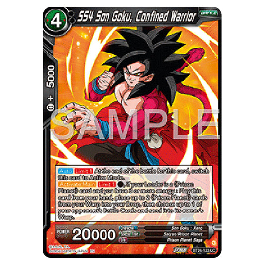 Dragon Ball Super - B26 - Ultimate Advent - SS4 Son Goku, Confined Warrior - BT26-123