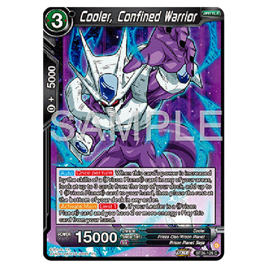 Dragon Ball Super - B26 - Ultimate Advent - Cooler, Confined Warrior - BT26-129