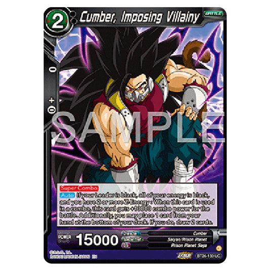 Dragon Ball Super - B26 - Ultimate Advent - Cumber, Imposing Villainy - BT26-130