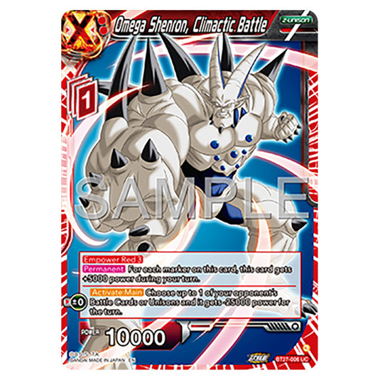 Omega Shenron, Climactic Battle BT27-006 card from the Dragon Ball Super Card Game set B27 - History of Z