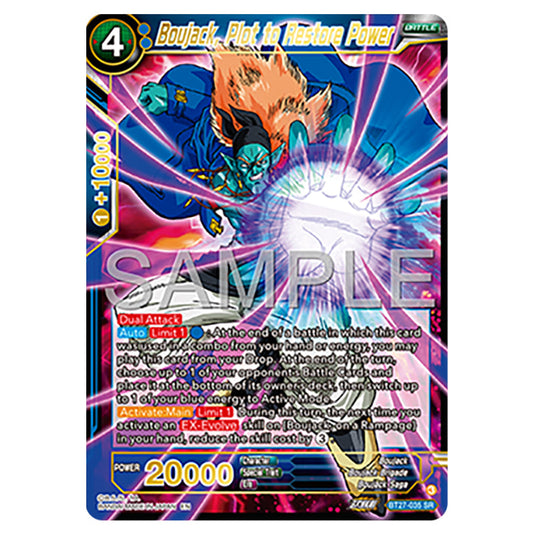 Boujack, Plot to Restore Power BT27-035 card from the Dragon Ball Super Card Game set B27 - History of Z