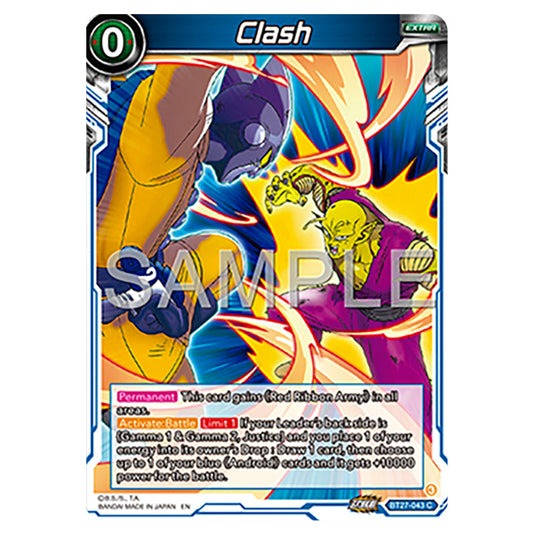 Clash BT27-043 card from the Dragon Ball Super Card Game set B27 - History of Z