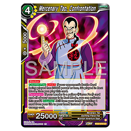 Mercenary Tao, Confrontation BT27-073 card from the Dragon Ball Super Card Game set B27 - History of Z