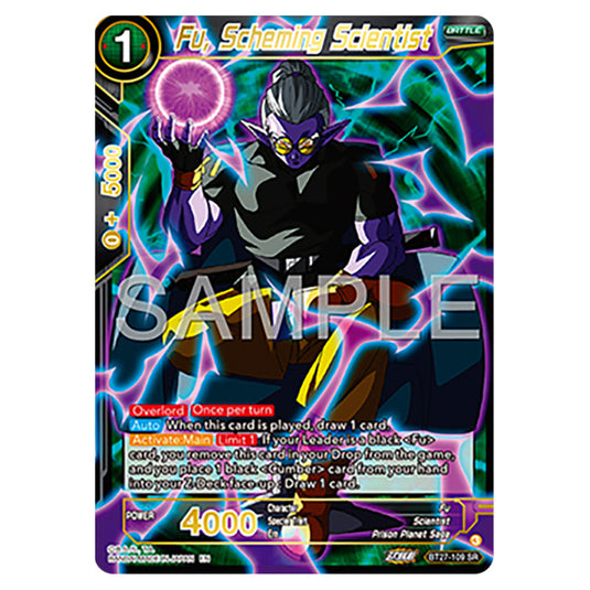 Fu, Scheming Scientist BT27-109 card from the Dragon Ball Super Card Game set B27 - History of Z