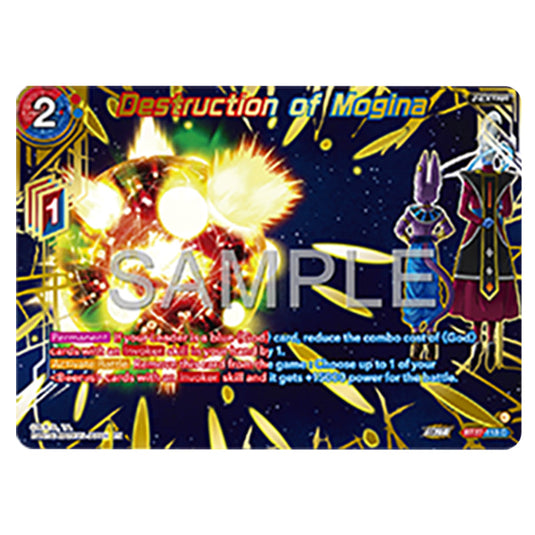 Destruction of Mogina BT27-113_PR card from the Dragon Ball Super Card Game set B27 - History of Z