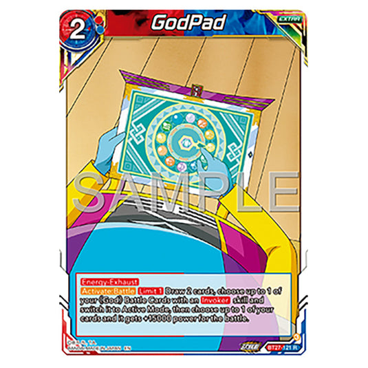 GodPad BT27-121 card from the Dragon Ball Super Card Game set B27 - History of Z