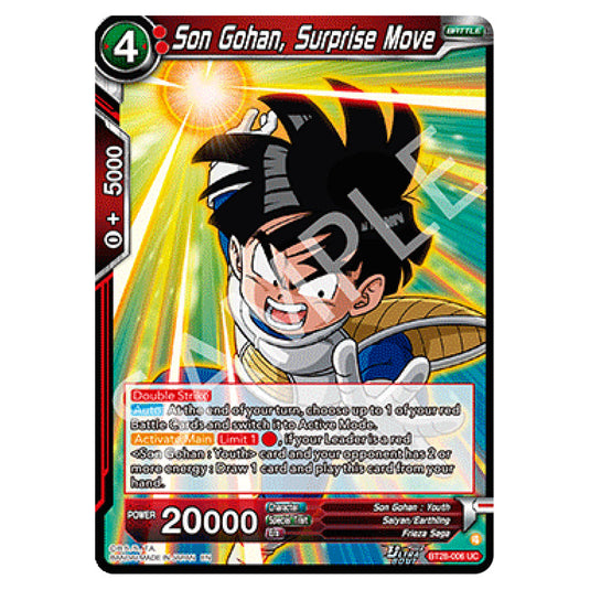 Son Gohan, Surprise Move Uncommon card from the Dragon Ball Super Card Game set Prismatic Clash