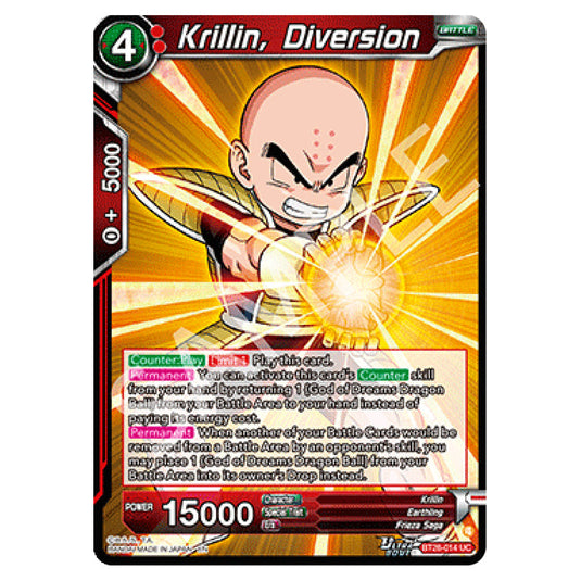 Krillin, Diversion Uncommon card from the Dragon Ball Super Card Game set Prismatic Clash