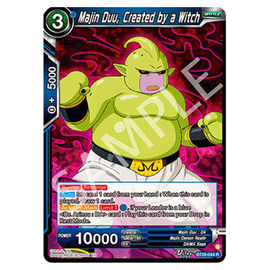 Majin Duu, Created by a Witch Rare card from the Dragon Ball Super Card Game set Prismatic Clash