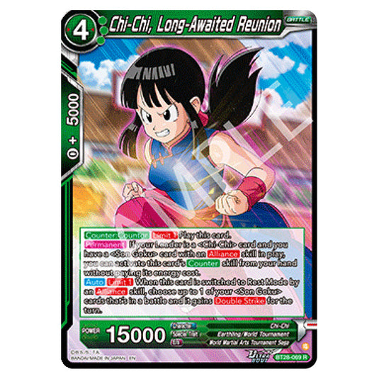 Chi-Chi, Long-Awaited Reunion Rare card from the Dragon Ball Super Card Game set Prismatic Clash