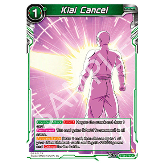 Kiai Cancel Uncommon card from the Dragon Ball Super Card Game set Prismatic Clash