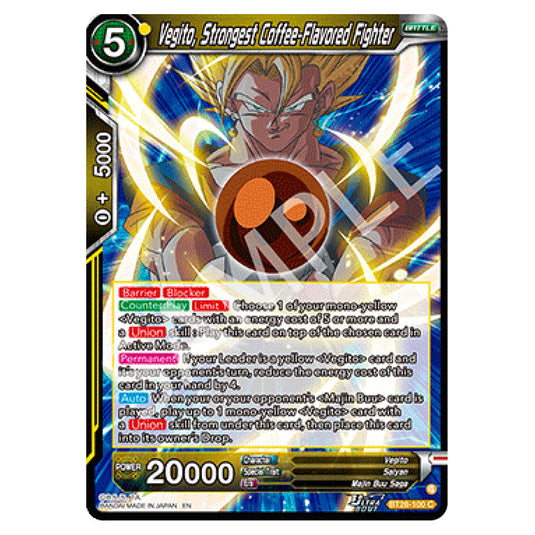 Vegito, Strongest Coffee-Flavored Fighter Common card from the Dragon Ball Super Card Game set Prismatic Clash