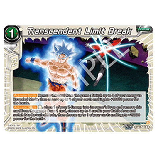 Transcendent Limit Break Common card from the Dragon Ball Super Card Game set Prismatic Clash