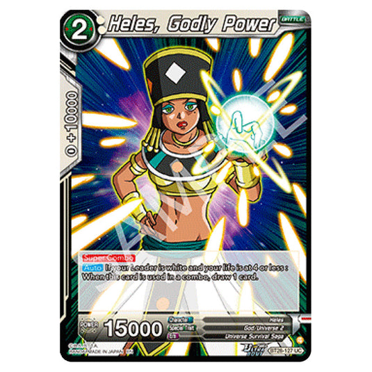 Heles, Godly Power Uncommon card from the Dragon Ball Super Card Game set Prismatic Clash
