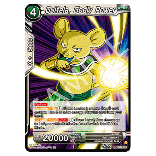 Quitela, Godly Power Uncommon card from the Dragon Ball Super Card Game set Prismatic Clash