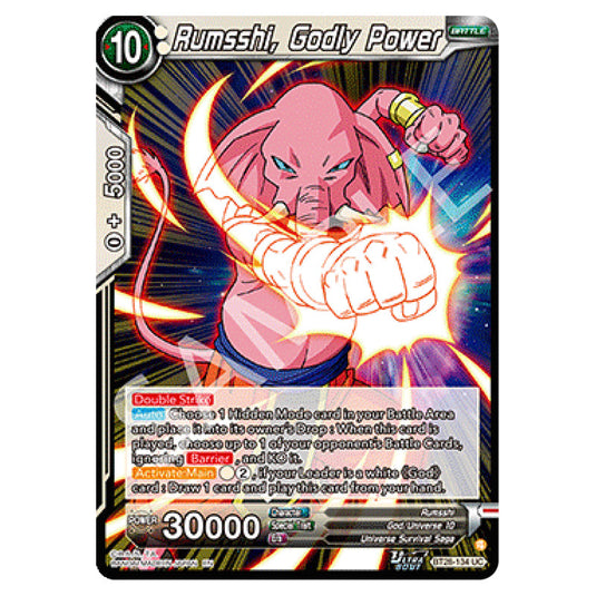 Rumsshi, Godly Power Uncommon card from the Dragon Ball Super Card Game set Prismatic Clash