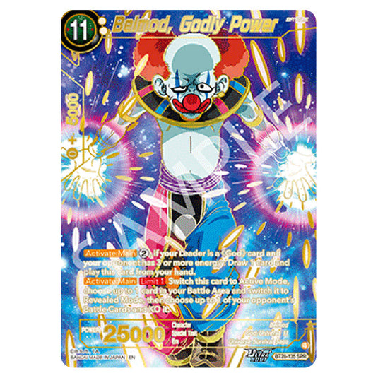 Belmod, Godly Power Special Rare card from the Dragon Ball Super Card Game set Prismatic Clash