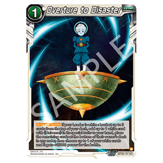 Overture to Disaster Uncommon card from the Dragon Ball Super Card Game set Prismatic Clash