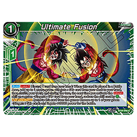 Ultimate Fusion Z-EXTRA card from the Dragon Ball Super Card Game set Impact Beyond Dimension (BT31-042)