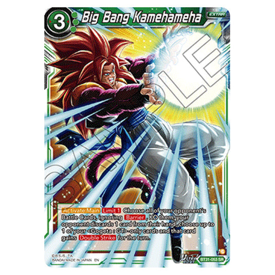 Big Bang Kamehameha EXTRA card from the Dragon Ball Super Card Game set Impact Beyond Dimension (BT31-053)