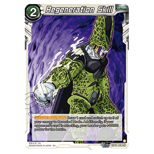Regeneration Skill EXTRA card from the Dragon Ball Super Card Game set Impact Beyond Dimension (BT31-140)