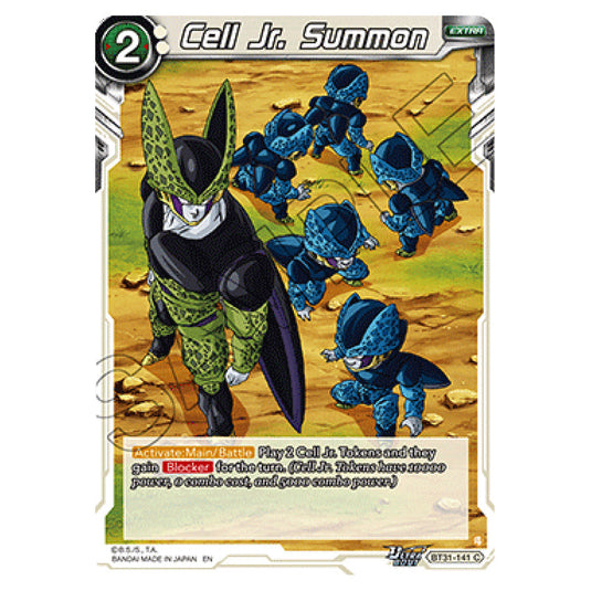 Cell Jr. Summon EXTRA card from the Dragon Ball Super Card Game set Impact Beyond Dimension (BT31-141)